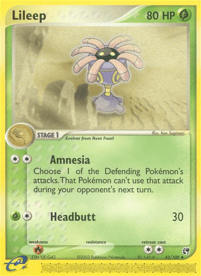 Lileep Sandstorm card