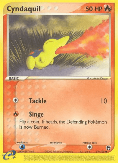 Cyndaquil Sandstorm card