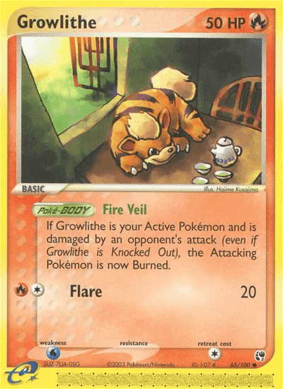 Growlithe Sandstorm card