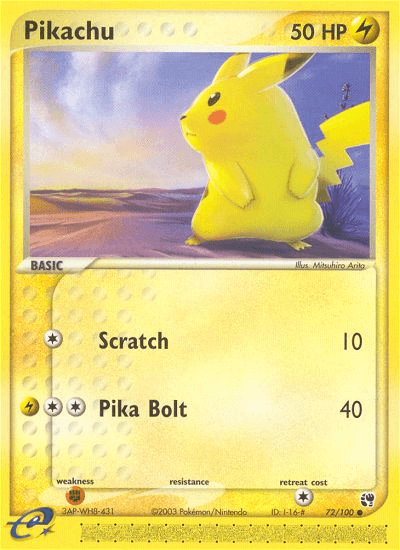 Pikachu Sandstorm card