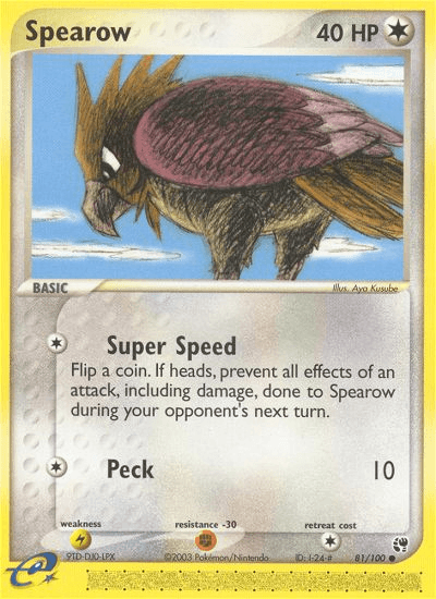 Spearow Sandstorm card