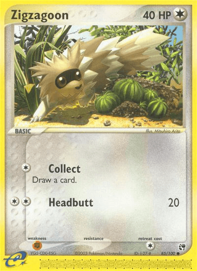 Zigzagoon Sandstorm card
