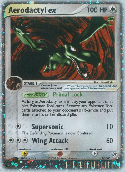 Aerodactyl ex Sandstorm card