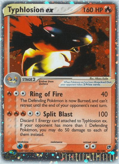 Typhlosion ex Sandstorm card