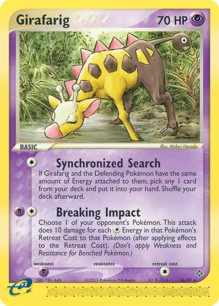 Girafarig Dragon card
