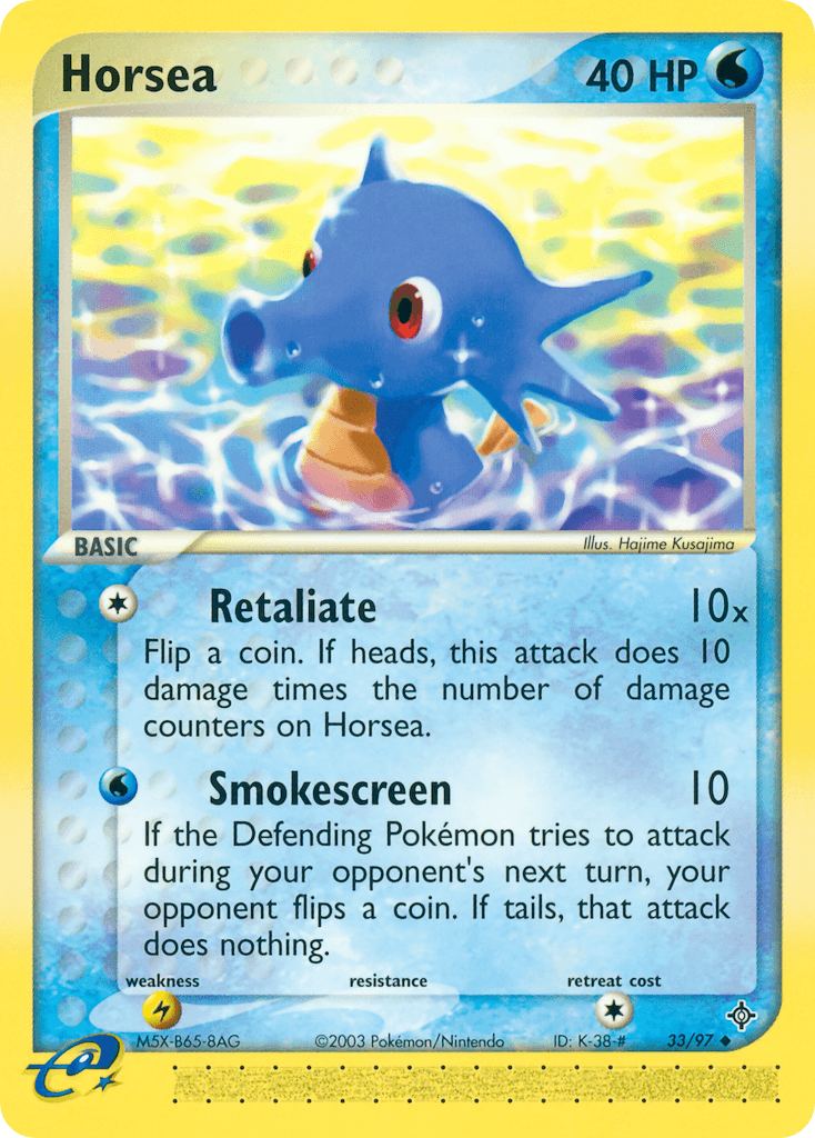 Horsea Dragon card