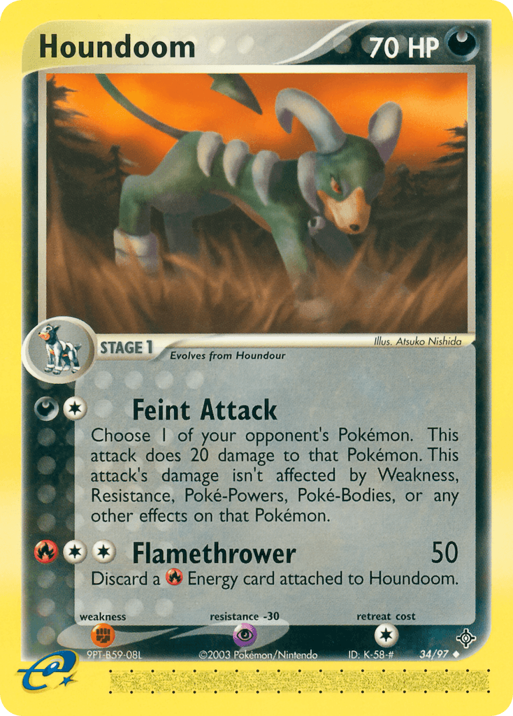 Houndoom Dragon card