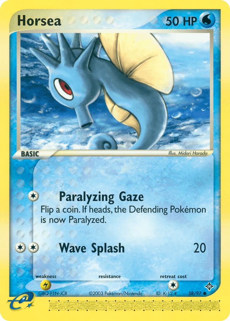 Horsea Dragon card