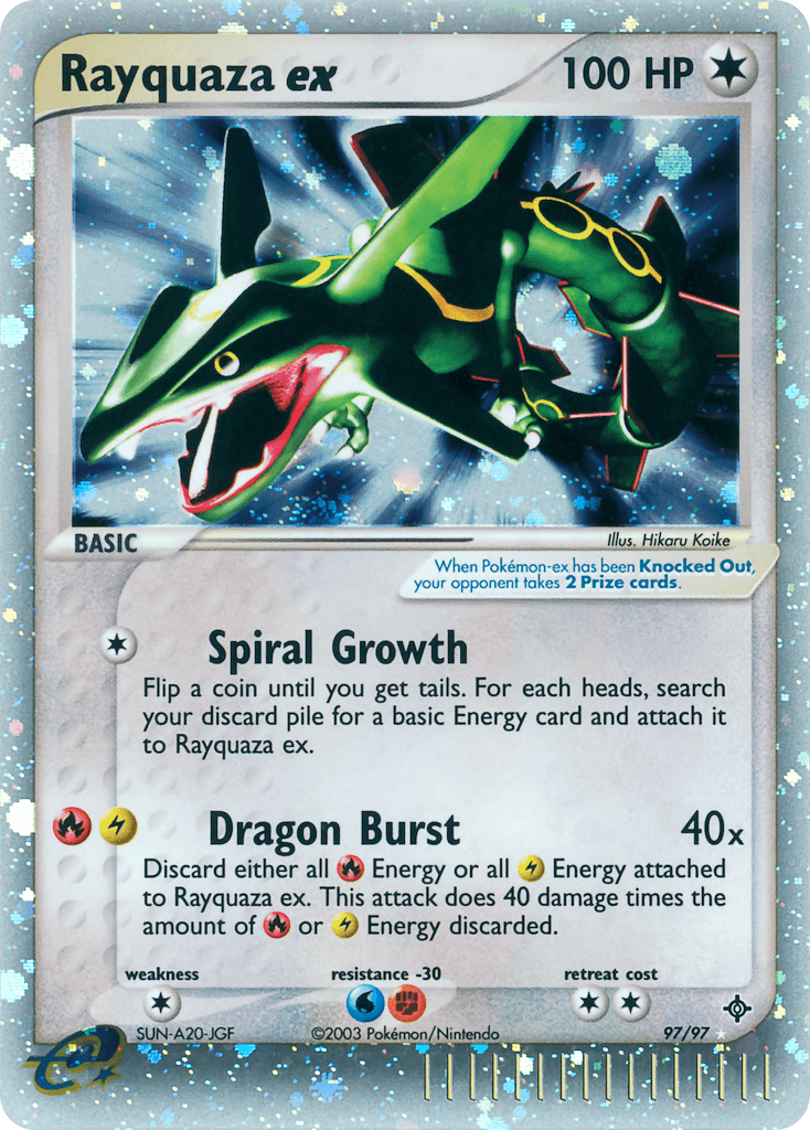 Rayquaza ex Dragon card