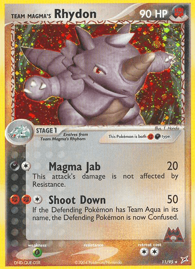 Team Magma's Rhydon Team Magma vs Team Aqua card