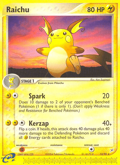 Raichu Team Magma vs Team Aqua card