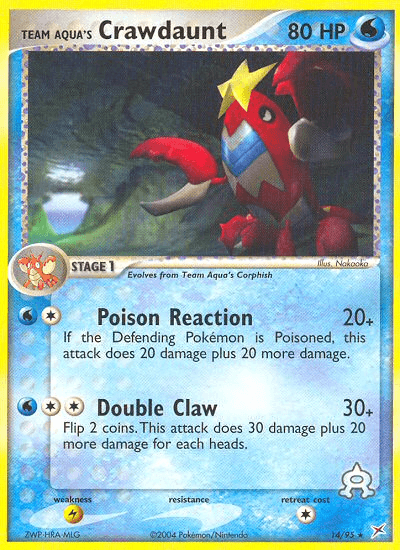 Team Aqua's Crawdaunt Team Magma vs Team Aqua card