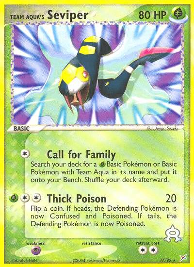 Team Aqua's Seviper Team Magma vs Team Aqua card