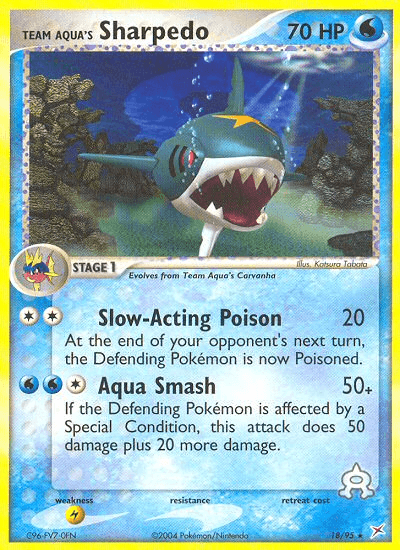 Team Aqua's Sharpedo Team Magma vs Team Aqua card