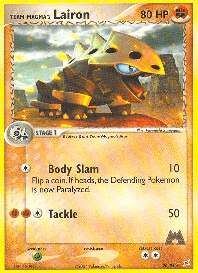 Team Magma's Lairon Team Magma vs Team Aqua card