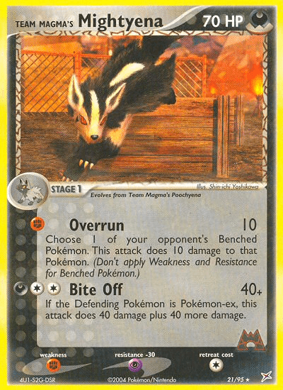 Team Magma's Mightyena Team Magma vs Team Aqua card