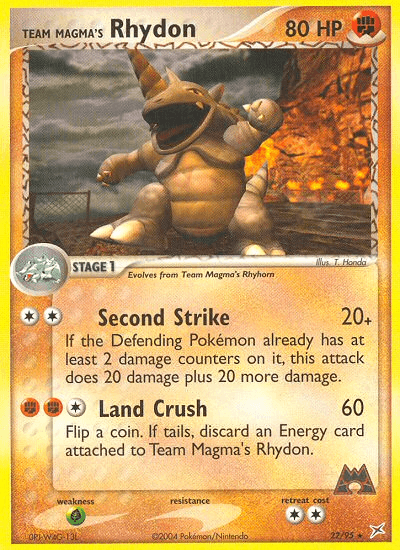 Team Magma's Rhydon Team Magma vs Team Aqua card