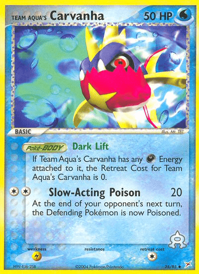 Team Aqua's Carvanha Team Magma vs Team Aqua card