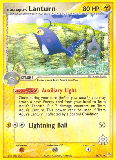 Team Aqua's Lanturn Team Magma vs Team Aqua card