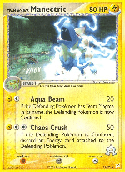 Team Aqua's Manectric Team Magma vs Team Aqua card