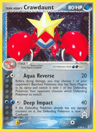 Team Aqua's Crawdaunt Team Magma vs Team Aqua card