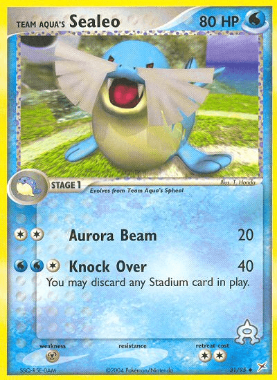 Team Aqua's Sealeo Team Magma vs Team Aqua card