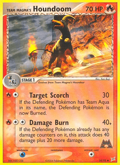 Team Magma's Houndoom Team Magma vs Team Aqua card