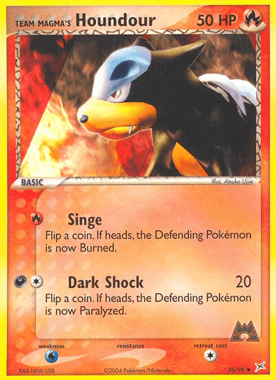 Team Magma's Houndour Team Magma vs Team Aqua card