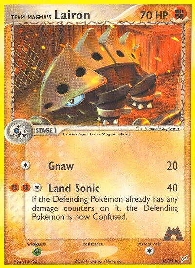 Team Magma's Lairon Team Magma vs Team Aqua card
