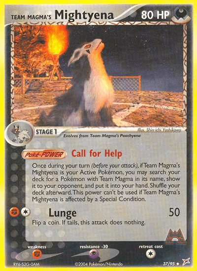 Team Magma's Mightyena Team Magma vs Team Aqua card
