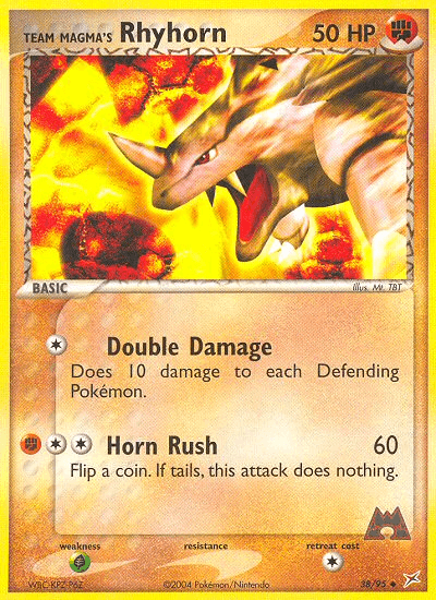 Team Magma's Rhyhorn Team Magma vs Team Aqua card