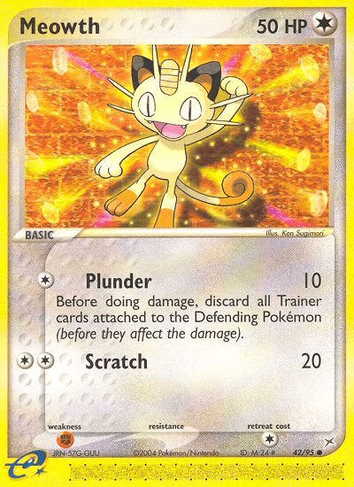 Meowth Team Magma vs Team Aqua card