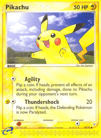 Pikachu Team Magma vs Team Aqua card