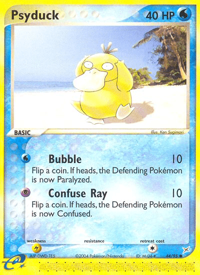 Psyduck Team Magma vs Team Aqua card