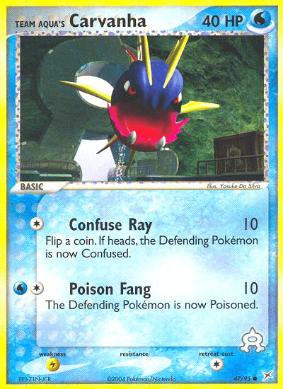 Team Aqua's Carvanha Team Magma vs Team Aqua card