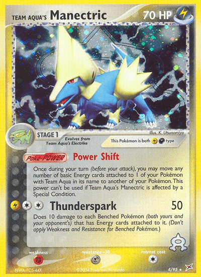 Team Aqua's Manectric Team Magma vs Team Aqua card