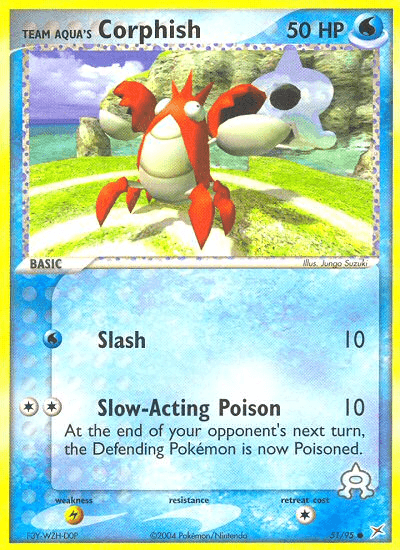 Team Aqua's Corphish Team Magma vs Team Aqua card