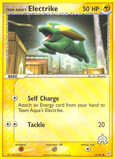Team Aqua's Electrike Team Magma vs Team Aqua card