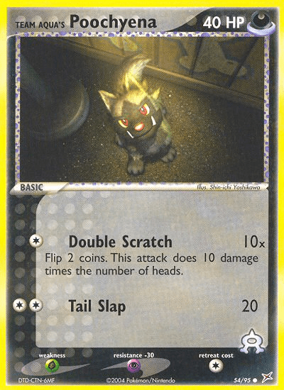 Team Aqua's Poochyena Team Magma vs Team Aqua card
