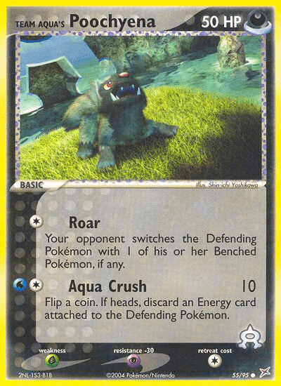 Team Aqua's Poochyena Team Magma vs Team Aqua card