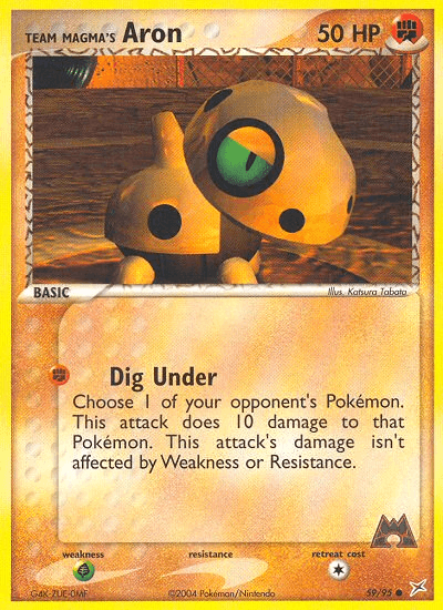 Team Magma's Aron Team Magma vs Team Aqua card