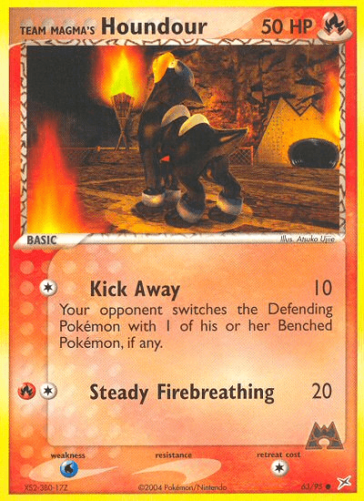 Team Magma's Houndour Team Magma vs Team Aqua card