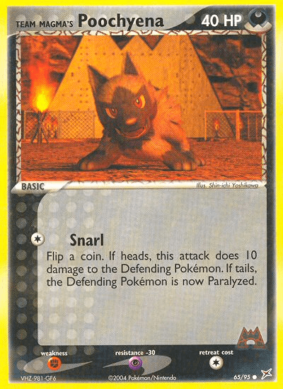 Team Magma's Poochyena Team Magma vs Team Aqua card