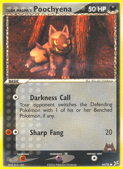 Team Magma's Poochyena Team Magma vs Team Aqua card