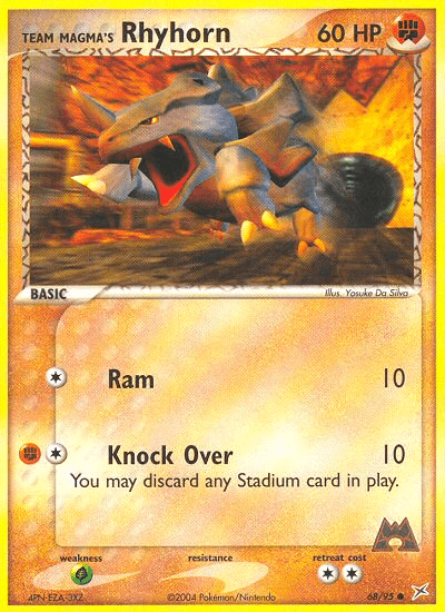 Team Magma's Rhyhorn Team Magma vs Team Aqua card