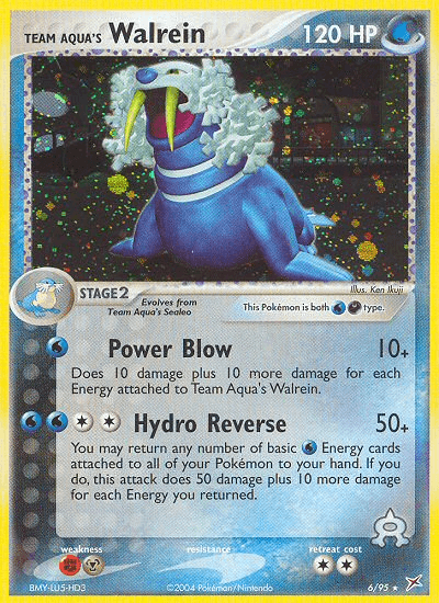 Team Aqua's Walrein Team Magma vs Team Aqua card