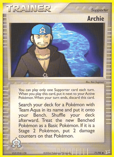 Archie Team Magma vs Team Aqua card