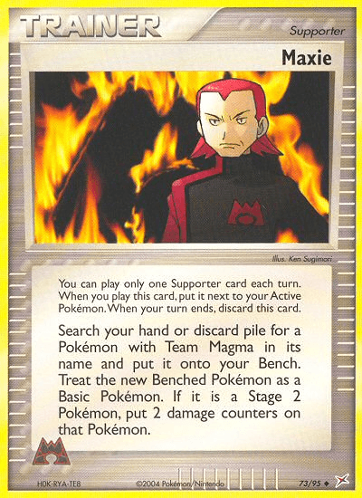 Maxie Team Magma vs Team Aqua card