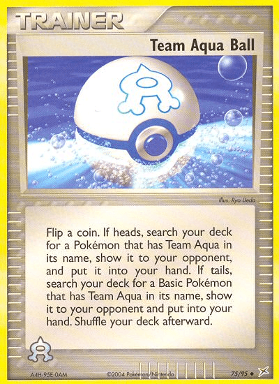 Team Aqua Ball Team Magma vs Team Aqua card