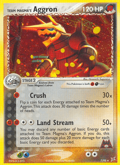 Team Magma's Aggron Team Magma vs Team Aqua card